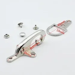 Metal Buckles and Decorative Clips - 10Pcs (Silver - B - 65mm)