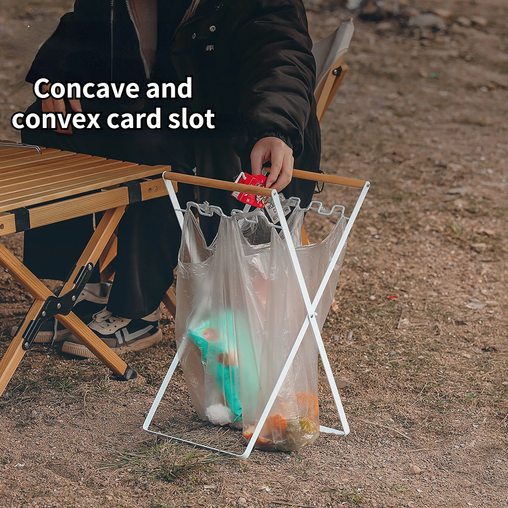 

Outdoor Foldable Garbage Rack Kitchen Debris Storage Rack Garbage Bag Bracket Garbage Hanger Camping Equipment camping gear