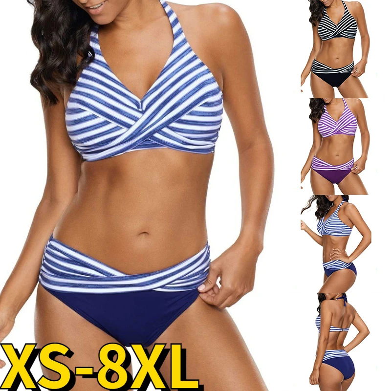 

2022 Summer Women Abstract Printing Swimsuit Fashion Sexy Bikini Set Two Piece Set Swimsuit Tight Slim Bikini Ladies Beachwear