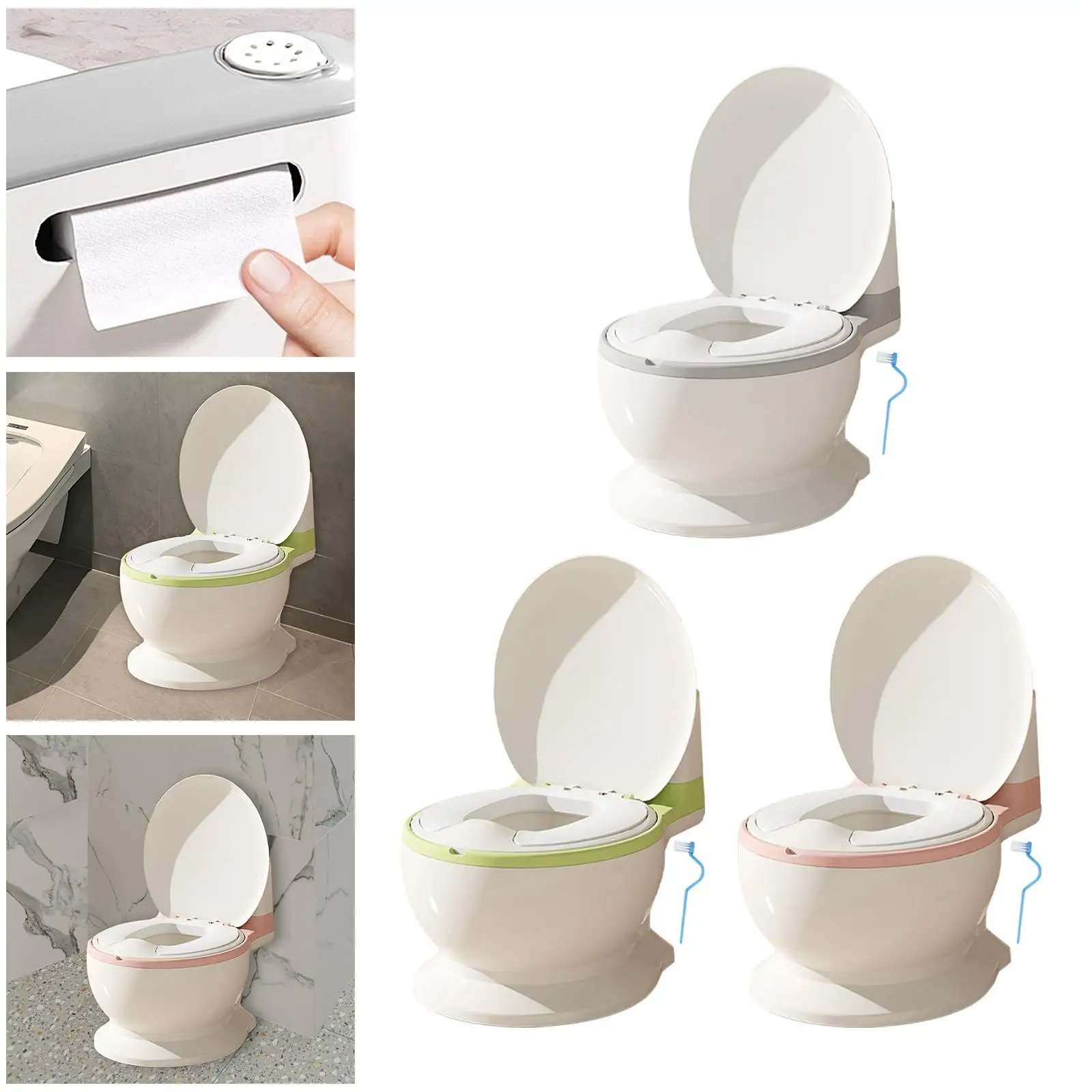 Toilet Training Potty Includes Cleaning Brush Kids Potty Chair for Infants 6