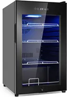 Refrigerator 17 inch Wide - 126 Can Beverage Cooler with Glass Door | Counter-Top/Freestanding Mini Beverage Beer Fridg 1