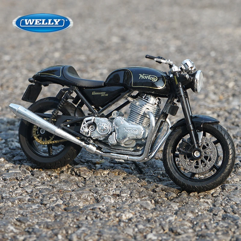 Welly Diecast Motorcycle Models Norton Commando Motorcycles 1 18