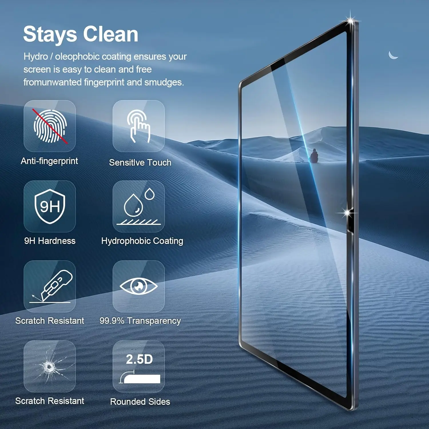 Premium 2-Pack Tempered Glass Screen Protectors