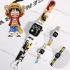 NEW Luffy Dragon Ball Goku Pikachu Cartoon print strap button LED square Waterproof electronic watch boys girls birthday gifts 1