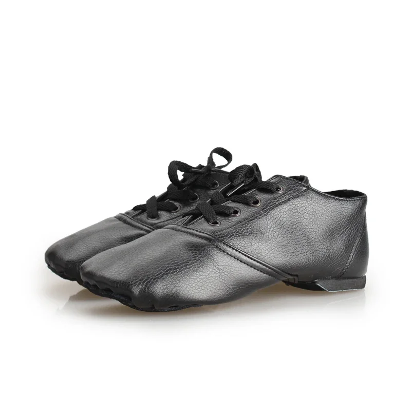 PU Leather Jazz Boots Male Female Dance Shoes Soft Outsole High Shoe Dance National Sneakers 2