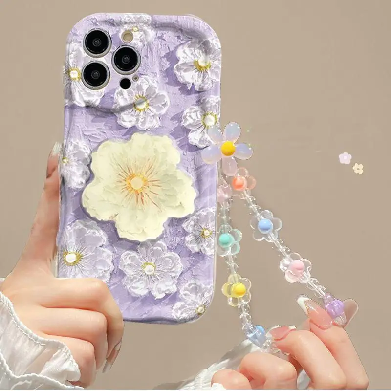 Floral Wave Beads Phone Case Cover