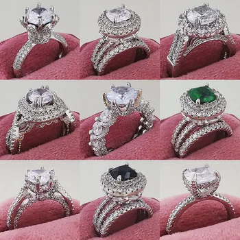 2023 New Retro Luxury Vintage silver color designer Engagement Marriage Ring For Women Tarnish Free Fine Jewellery R6176 1