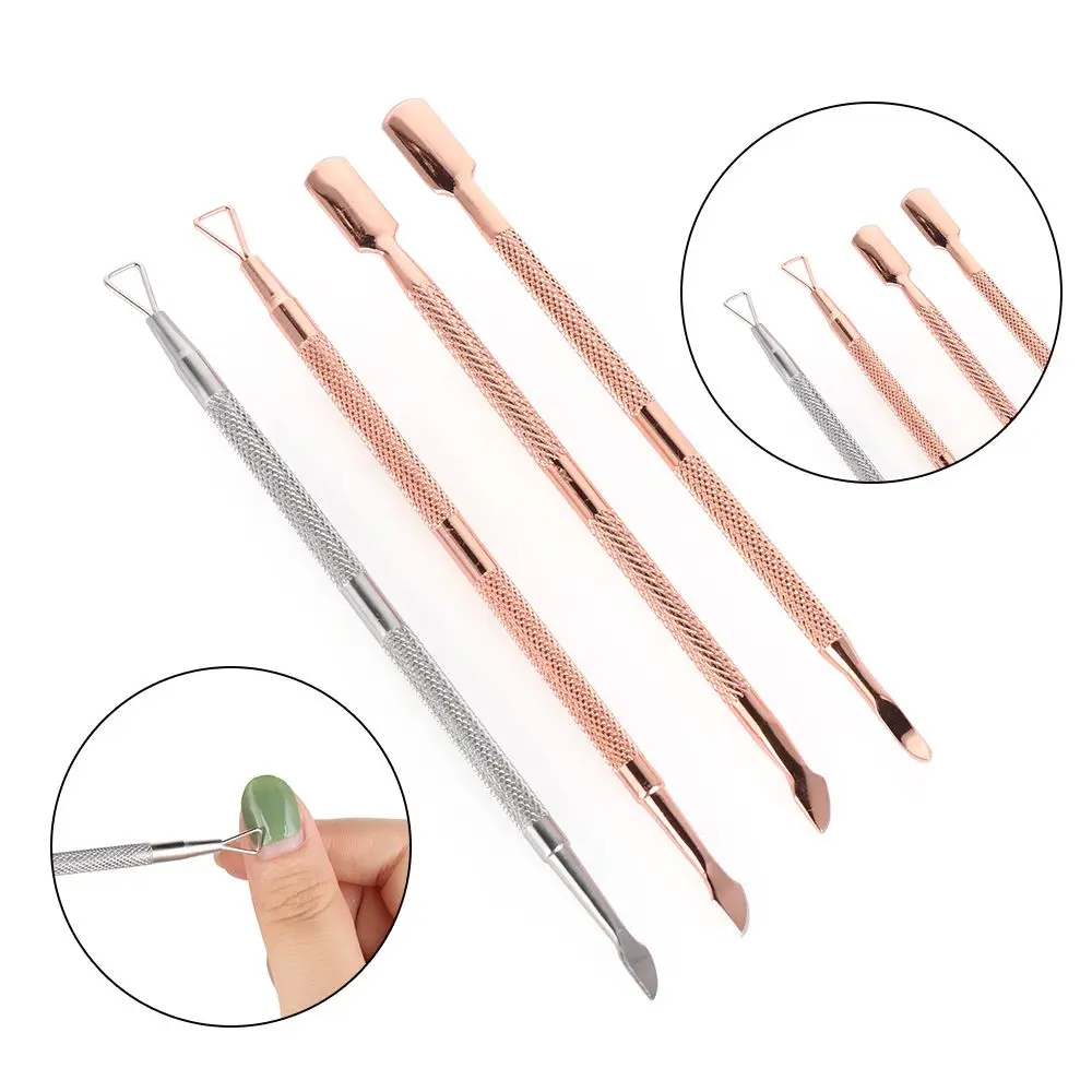1 Pc Hot New Manicure Tool Dual-ended Nail Polish Remover Cuticle Pusher Triangle Rod UV Gel Clean Stick nail polish remover manicure tool soak off uv gel cap clip wrap tools cuticle pusher cotton nail clean pedicure nail care tool