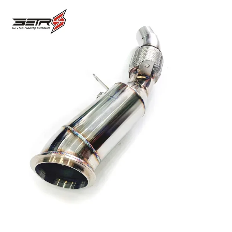 High flow Pipes branch downpipe Exhaust Pipe with ca for 530 525 Front Section Straight-through