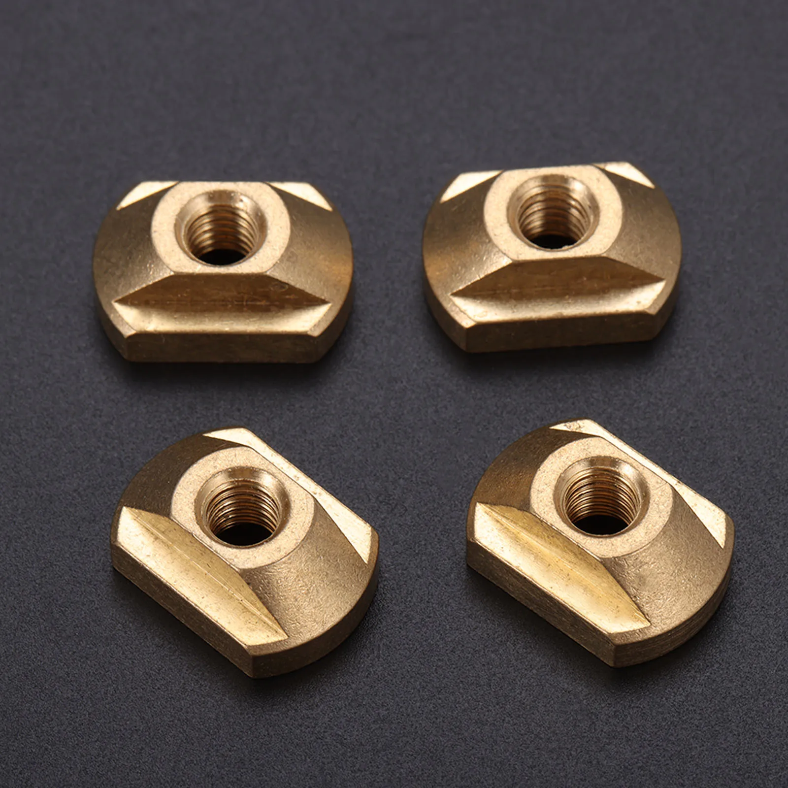 4Pcs Gold M8 M6 Mounting Brass T-Nuts Fit For Water Sports Surfing All Hydrofoil Tracks Outdoors Surfing Accessories
