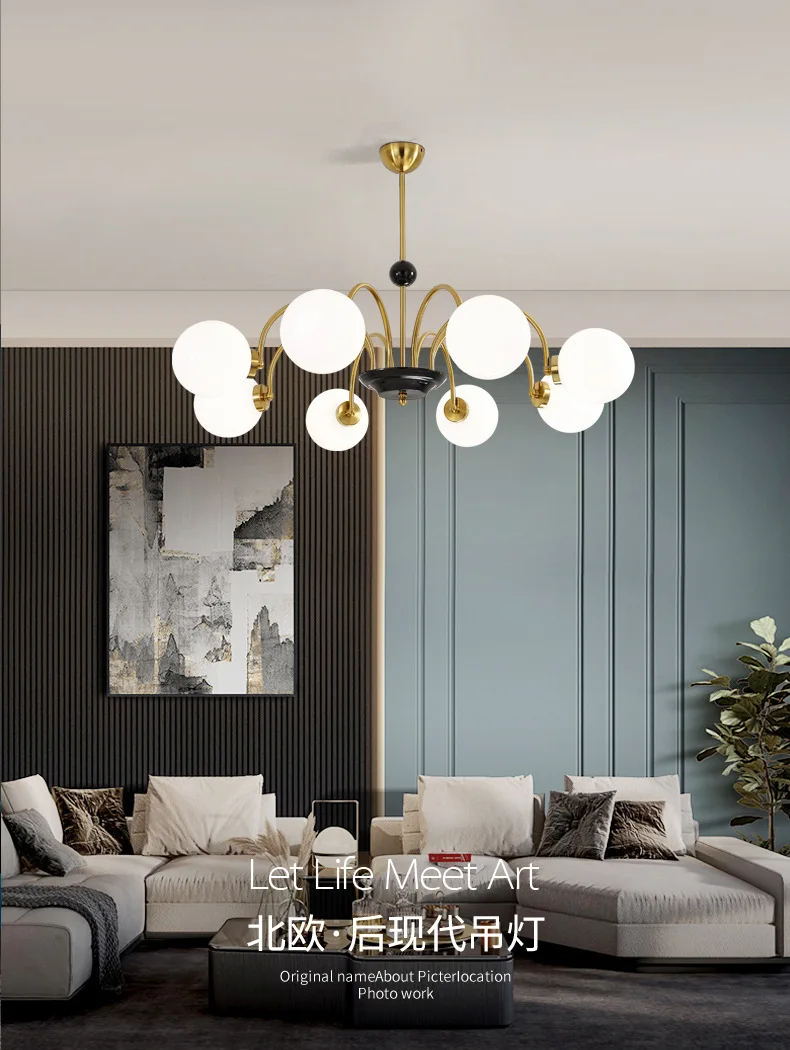 chandelier lamp French Spot Goods Chandelier Beanstalk Chandelier Home Led Staircase Study Dining Room Living Room Bedroom Ceiling Lamp dining room light fixtures