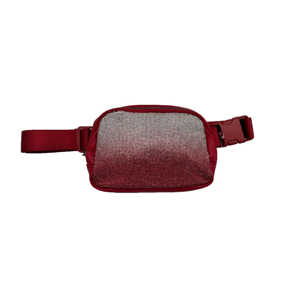 Fashion Gradient Diamond Fanny Packs Women Luxury Designer Shine Crossbody Sling Bags Female Casual Versatile Hip Pouch