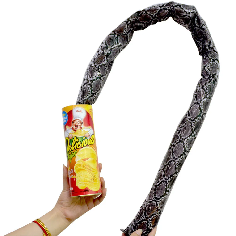 

The Potato Chip Snake Can Jump Stage Magic Tricks Spring Snake Toy April Fool Day Halloween Party Jokes In A Can Gag Gift Prank