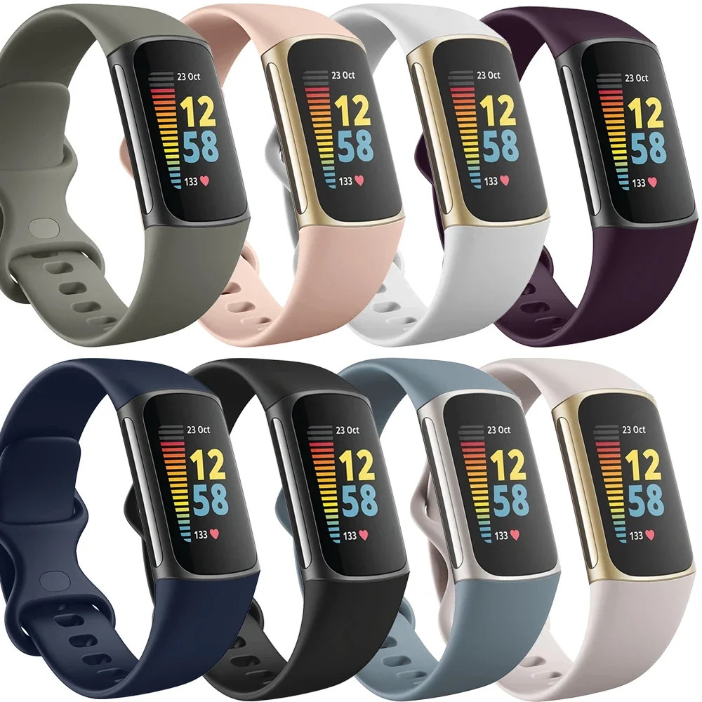 

Силиконовый ремешок для Fitbit Charge 6, мягкий сменный ремешок для часов, спортивный браслет для Fitbit Charge 5, аксессуары для часов