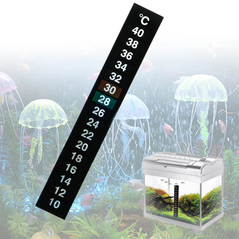 

1Pc Aquarium Fish Tank Thermometer Temperature Sticker Aquarium Accessories Digital Dual Scale Stick-on Durable Thermometer
