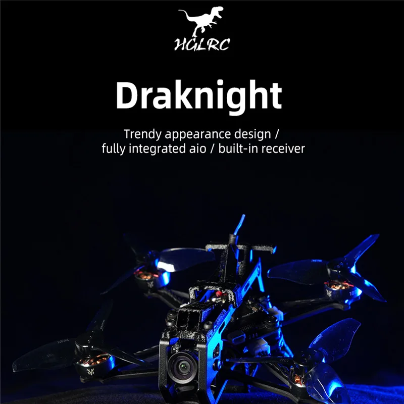 

HGLRC Draknight 2-дюймовый 2S FPV зубочистка Micro Drone SPECTER12 ES2-4S AIO 400mW Caddx Ant 1200TVL 1003 10000KV 2S