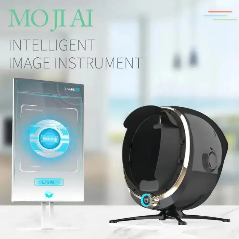 Moji 3D AI Skin Analysis Machine Max Plus 8 Spectrum Scanner Auto Facial Analyzer 21.5