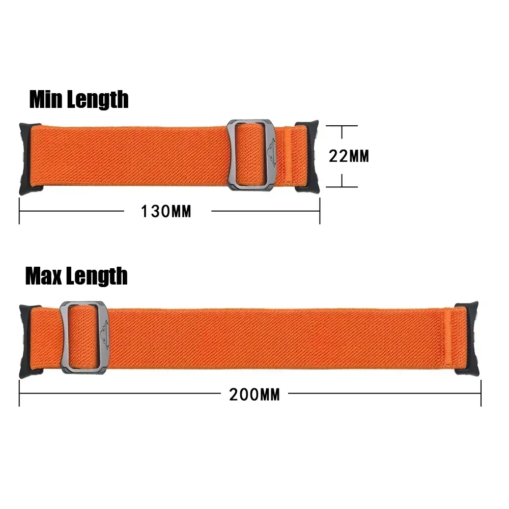 Nylon Elastic Loop Braided Band Bracelet for Smartwatches 45mm/41mm