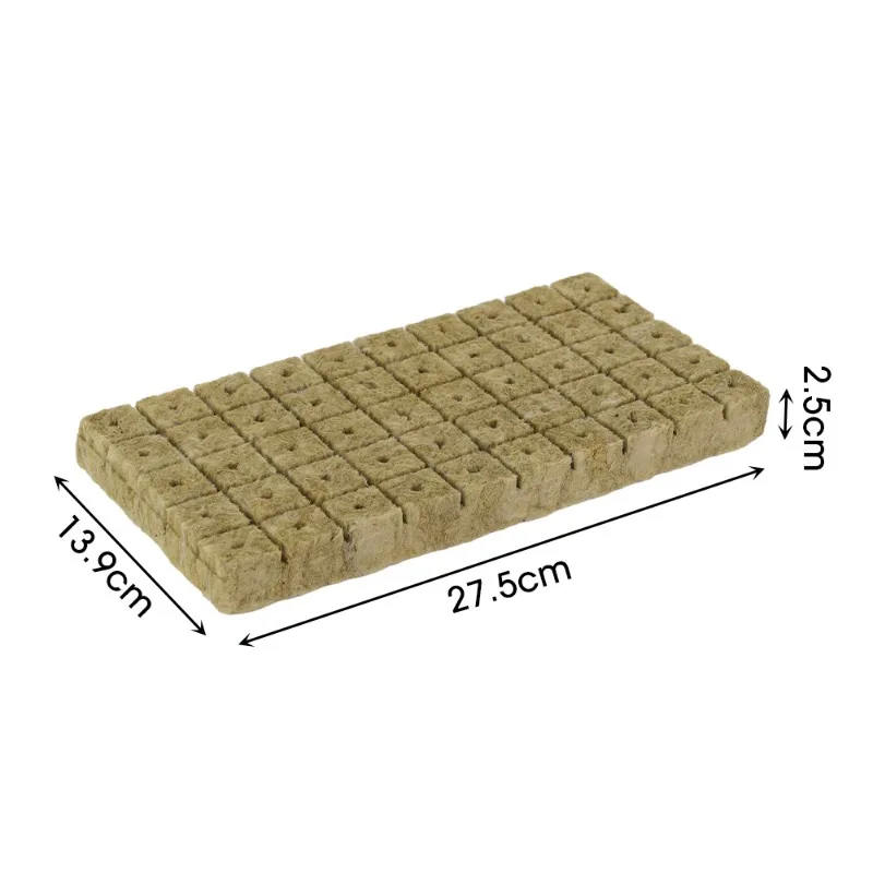 Hydroponic grow media cubes, seed starter plugs, soilless planting substrate, Rock wool starter plugs grow cubes for plant propagation cuttings