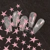1pcs Magical Pink White Star Nail Stickers 3D Metal y2k Nails Metal Silver Gold Nail Charms Sliders Manicure Accessories 5