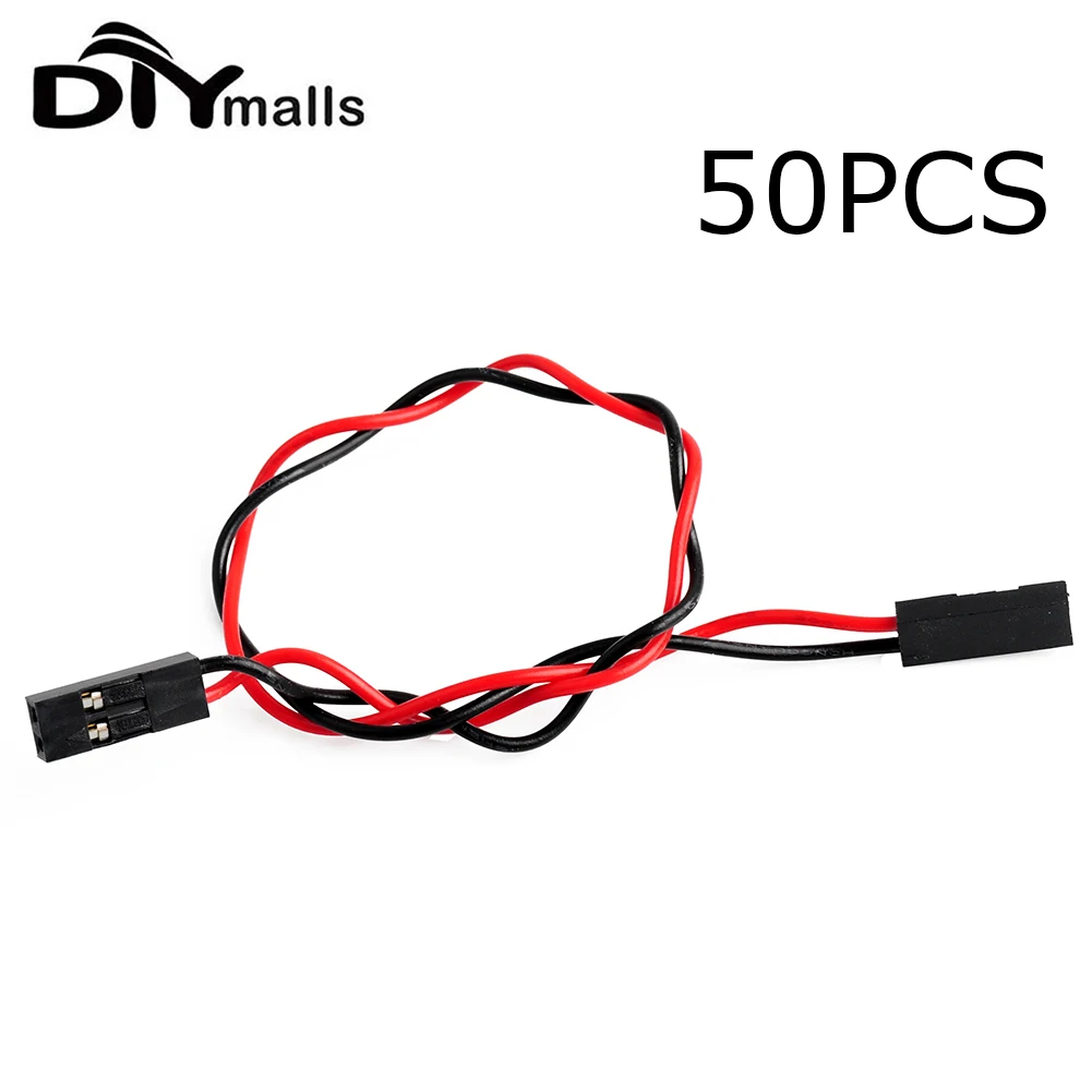 

50Pcs 2Pin Female To Female Pitch 2.54mm 20cm Dupont Jumper Wire Connector 26AWG Length 200mm Double Head for 3D Printer