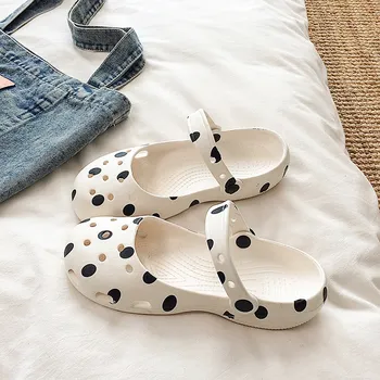 2026 New Arrival Summer Wear Ballet Hole Shoes Women Mary Jane Eva Non-slip Deodorant Flat Slippers Beach 1