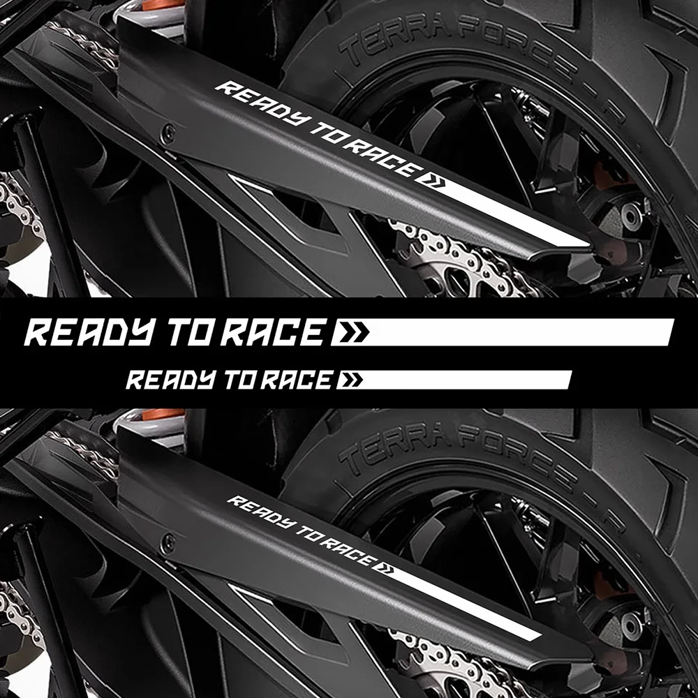 Ready to Race sticker on motorcycle fairing