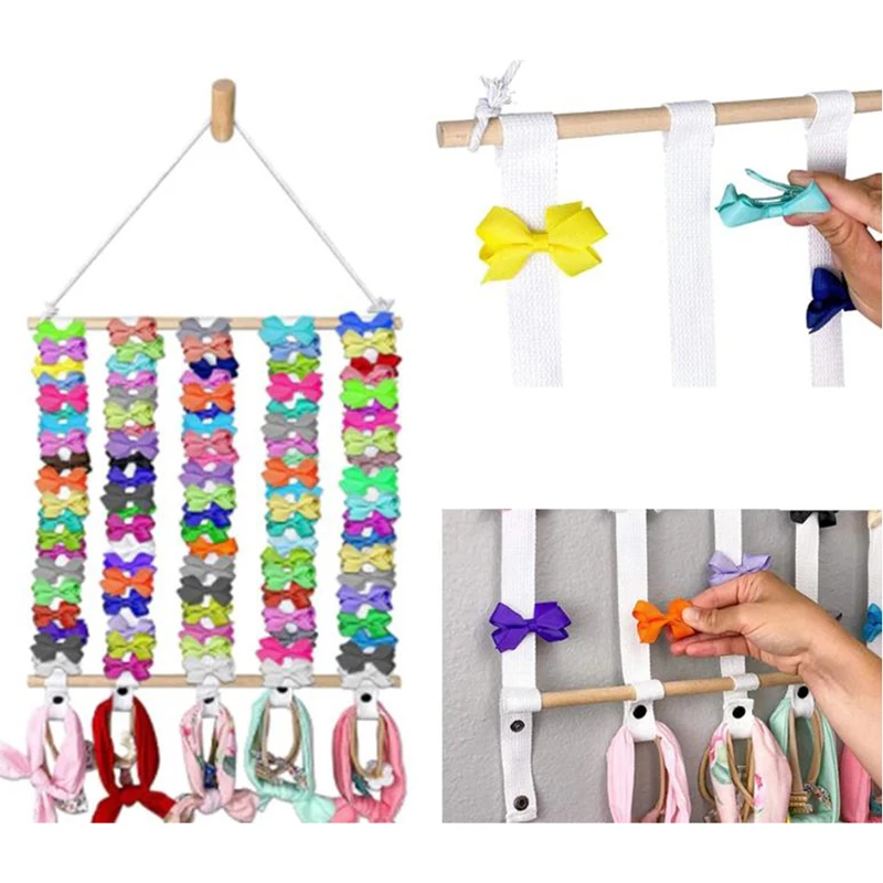 Hair Bow Holder Organizer Hair Clips Headband Storage Hanging Ribbon