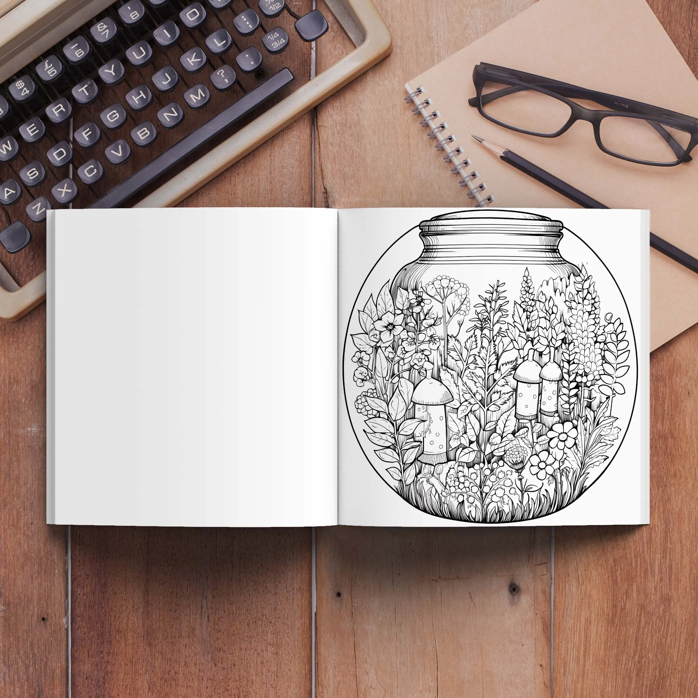 Bottle World Coloring Book 24 page Gift For Birthday Party Relieve Stress Kill Time Graffiti Painting Drawing Book Original 6