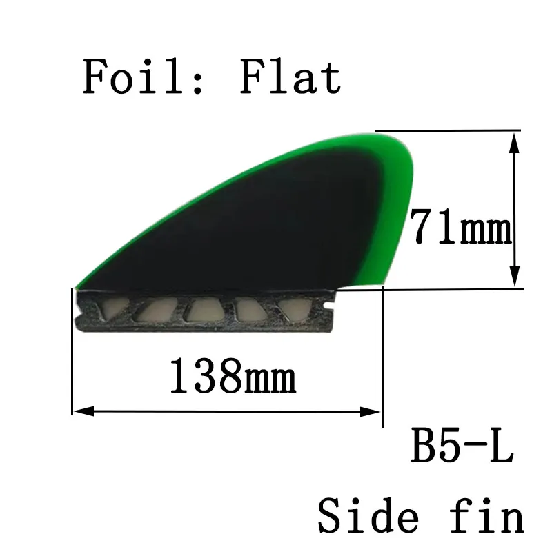 B5-L Surf Fins BiLong Futures Fin Wake Surfing Surfboard Fins Skimboard Fiberglass Indoor Surfboard Short Fin Small Side