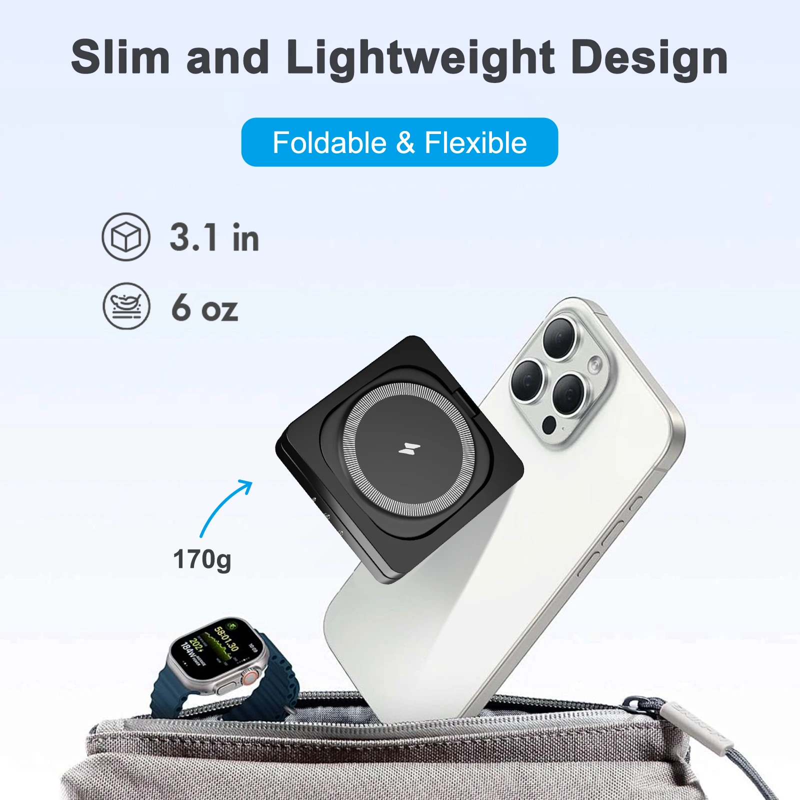 3-in-1 Folding Travel Charging Pad thumbnail 2