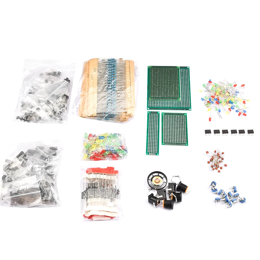 

1931 in 1 Mega Electronic Component Assortment Kit, Capacitors, Resistors, LED, Transistors, Diodes, 1n270 Germanium, DC Jacks