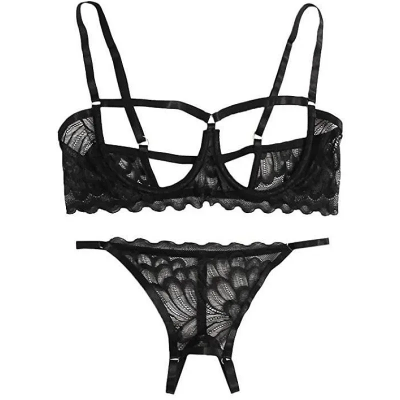 DUHGBNE Vrouwen 2 Stks & 4PC Lingerie Set Fuzzy Trim DUHGBNE Vrouwen 2 Stks & 4PC Lingerie Set Fuzzy Trim