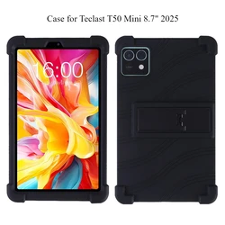 8.7 Inch Tablet Shockproof Silicone Protective Case with Multi - Angle Stand for T50Mini 8.7inch (Black)