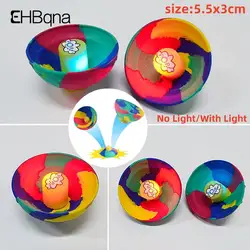 Hip Hop Jump Half Side Bouncing Ball Anti Stress Fidget Toys For Kids Outdoor Fun Camouflage Spinning Bounce Bowl Fingertip Top