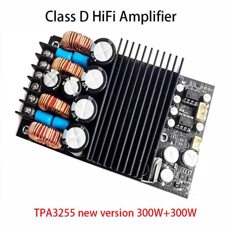 

TPA3255 HIFI Stereo 300W*2 Class D Amplifier Digital 2.0 Channel 600W Audio Power Amplifier Board DC 48V