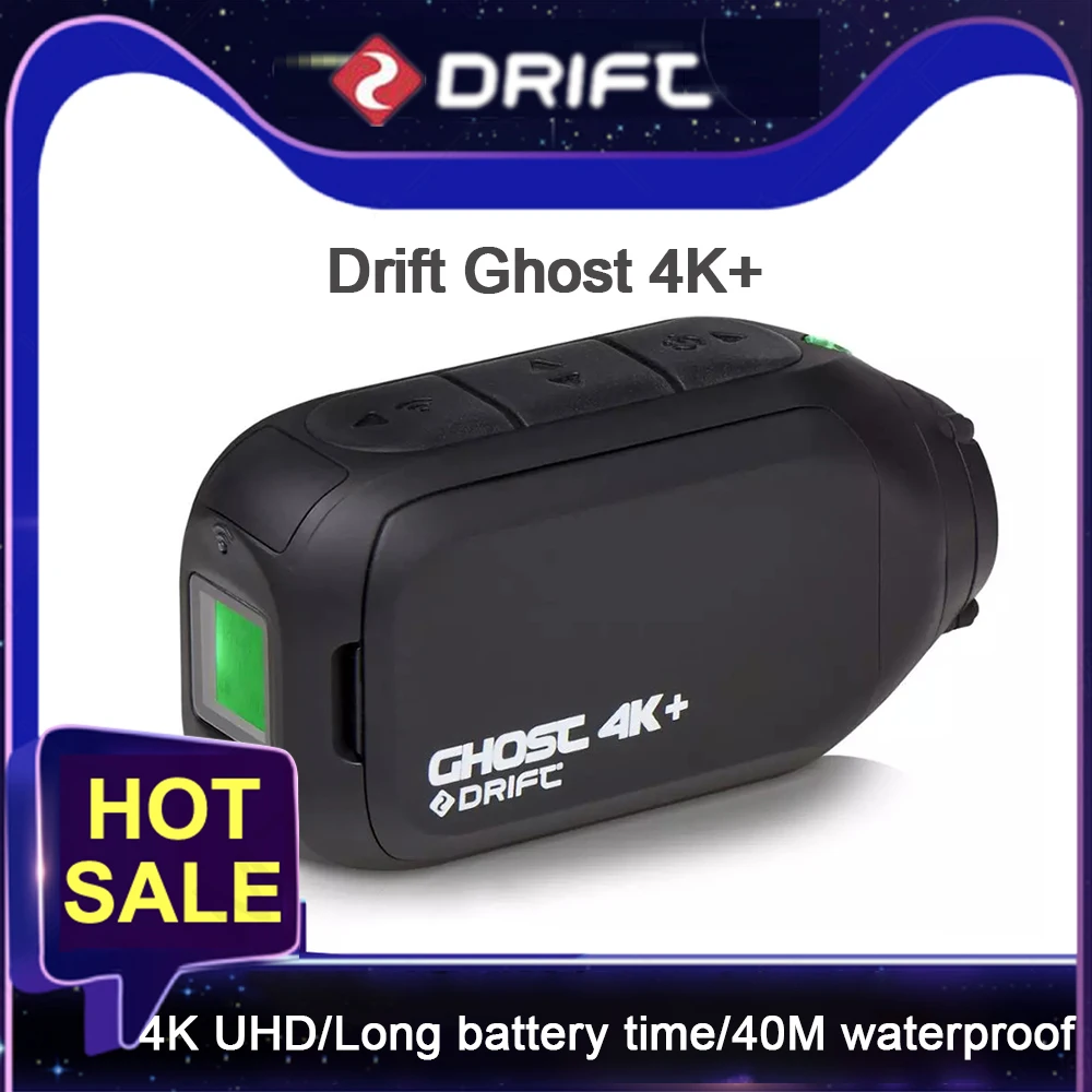 

Drift Ghost 4k Plus Action Camera 4K Bicycle Moto Helmet Climbing Underwater Diving Camera Ultra HD Mini Shooting Cam Sport