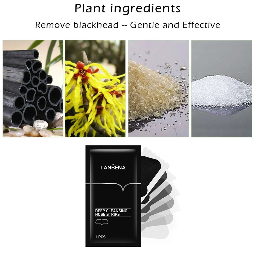 LANBENA 1Pcs Deep Cleansing Nose Strips Blackhead Remover Strips Purify Skin Nose Peel Off Mask