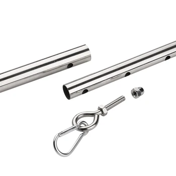 BDSM Bondage Kit Stainless Steel Extendable Spreader Bar Slave Handcuffs Ankle Cuffs Fetish Restraints Set Sex Toys for Couples 4