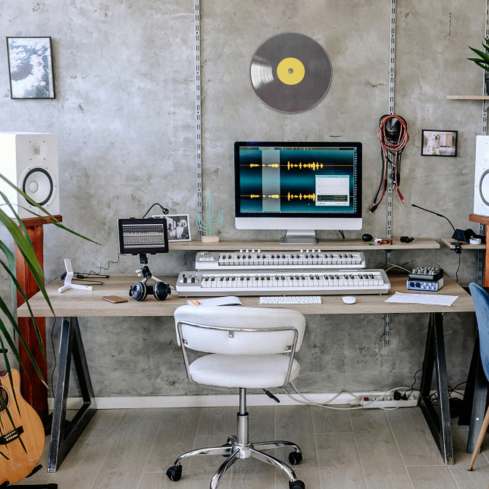 Vinyl Record Wall Decal Personalized Stickers Music Bar Bedroom Living Home Decoration (245*245cm*8) Outdoor For Classroom