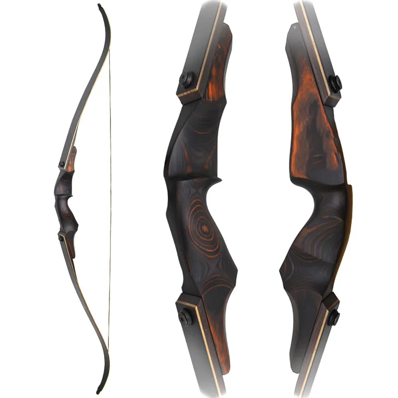Jeu d'arc incurvé 60 flèches carbone tir à l'arc 25-65 lbs chasse RH LH démontage arc long | eBay