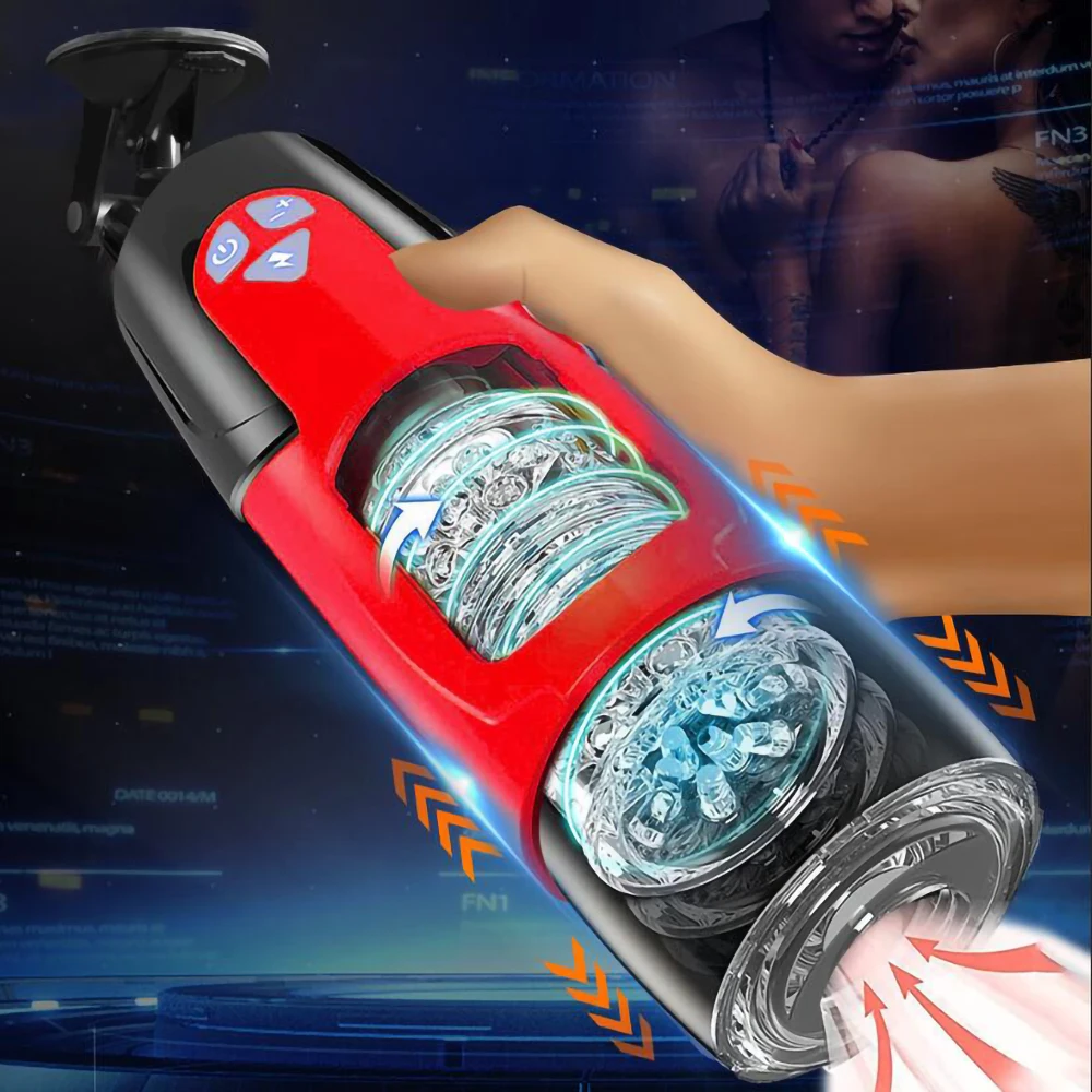 Male Sucking Telescopic Rotating Masturbator Cup For Men_voghion.com