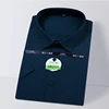 New Men's Bamboo Fiber Short Sleeve Shirt Solid Color Daily Shirt Spring Summer Casual Men's Clothing 1