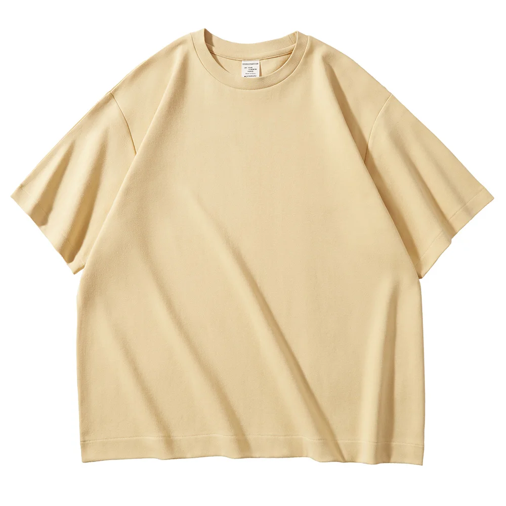 

350g Mens 100% Heavy Cotton T-shirts Spring Plus Size Plain Tee Customized Dropshoulder Sleeve Jersey High Quality Oversized Top