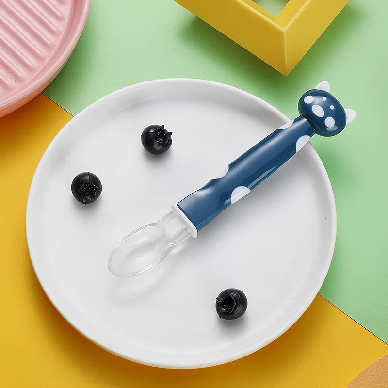 Soft Silicone Tip Spoon Baby Feeding Spoon Cartoon Pig Baby Spoon with PP  Handle Children Food Baby Spoons Feeder Utensils - AliExpress