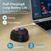 Rechargeable hearing aids for the elderly, mini noise-cancelling in-ear amplifier hearing aid with charging case (pair) 1