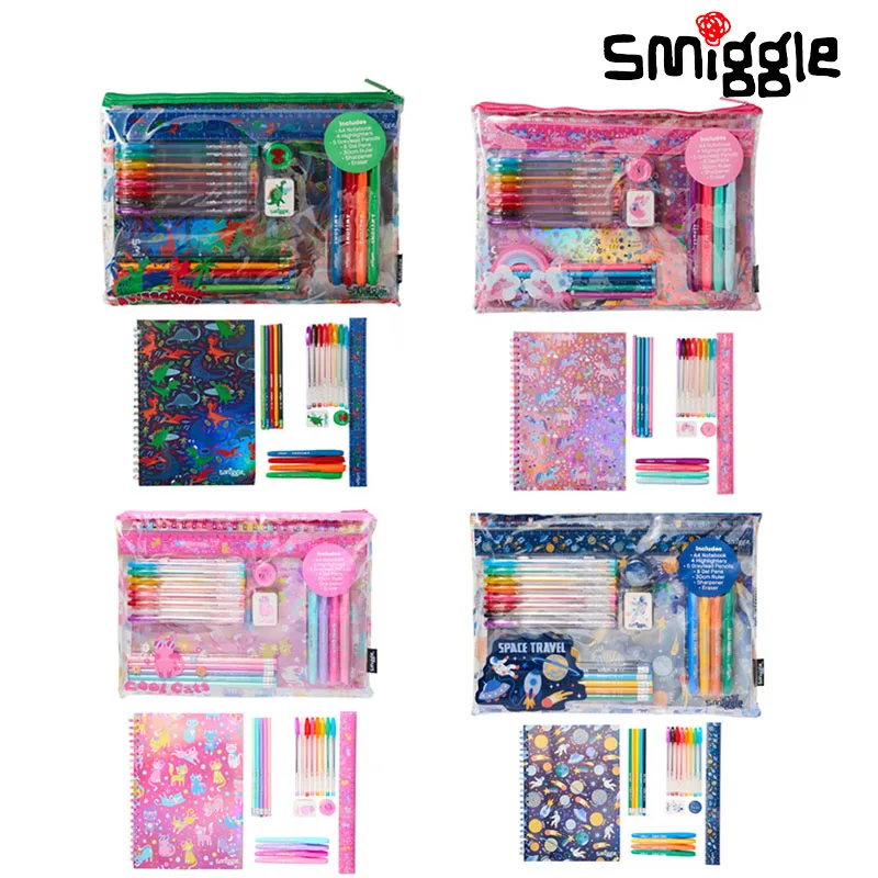 

Genuine Australian Smigglea4 Stationery Set For Children'S Large Capacity Notes Highlighter Pencil Rubber Gift Box