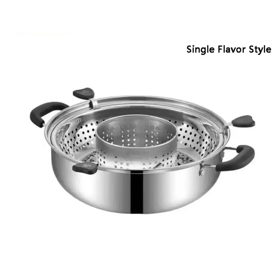 Rotating Stainless Steel Lifting Pot with Strainer