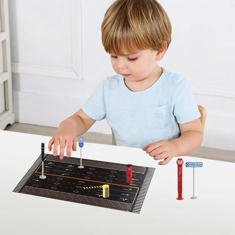 Traffic Signs For Kids KidsToy Traffic Signs Toy Urban Transportation Model Toys Mini Educational