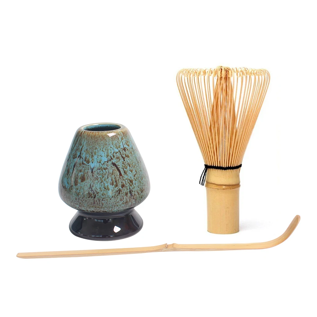 3 in 1 Japanese Matcha Set Safe Bamboo Whisk Teaspoon Tea Sets Indoor Beverage Shop Tea-making Tools Accessories Birthday Gifts